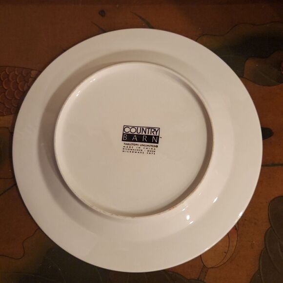 Tabletops Unlimited Cow Country Barn Dinner Plate - Picture 3 of 4